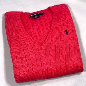 Polo Ralph Lauren Sport Cable Knit V-Neck Sweater